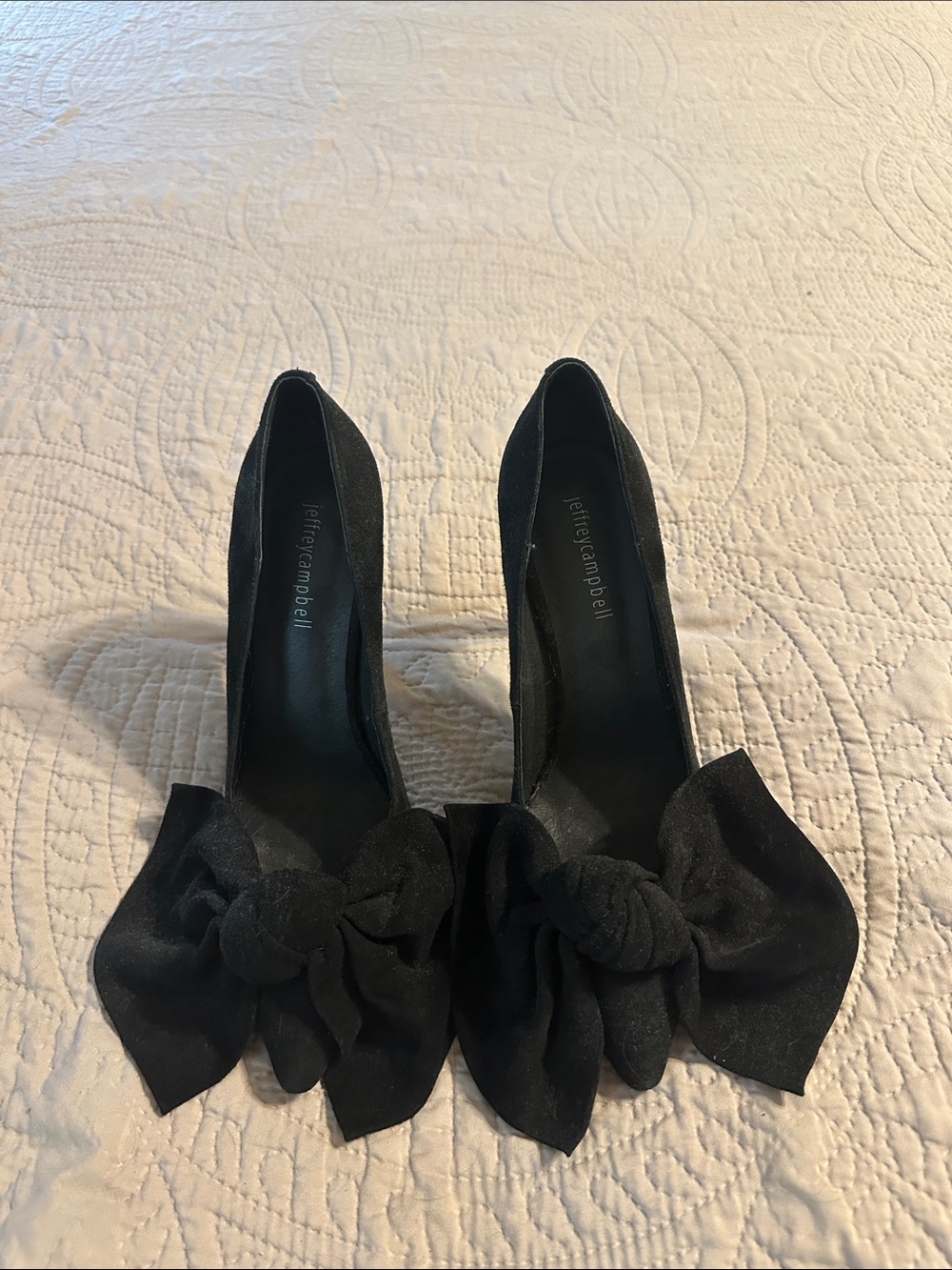 Jeffrey Campbell Black Bow Knot Pointed-Toe Pumps